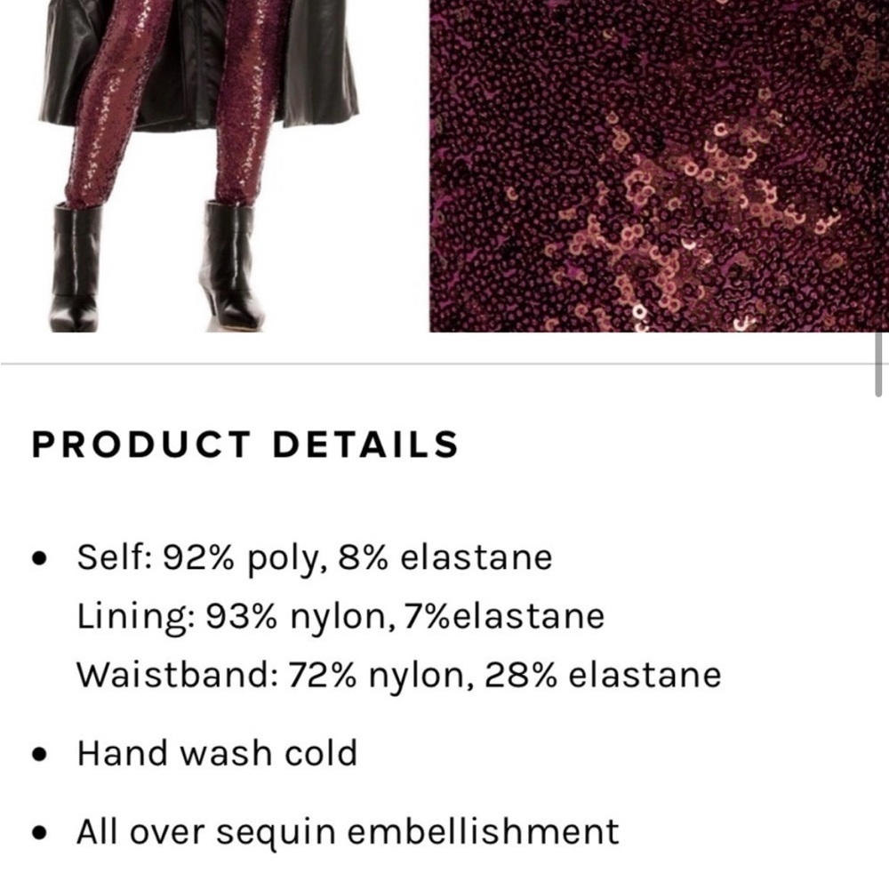 Commando Burgundy Sequin  Pants